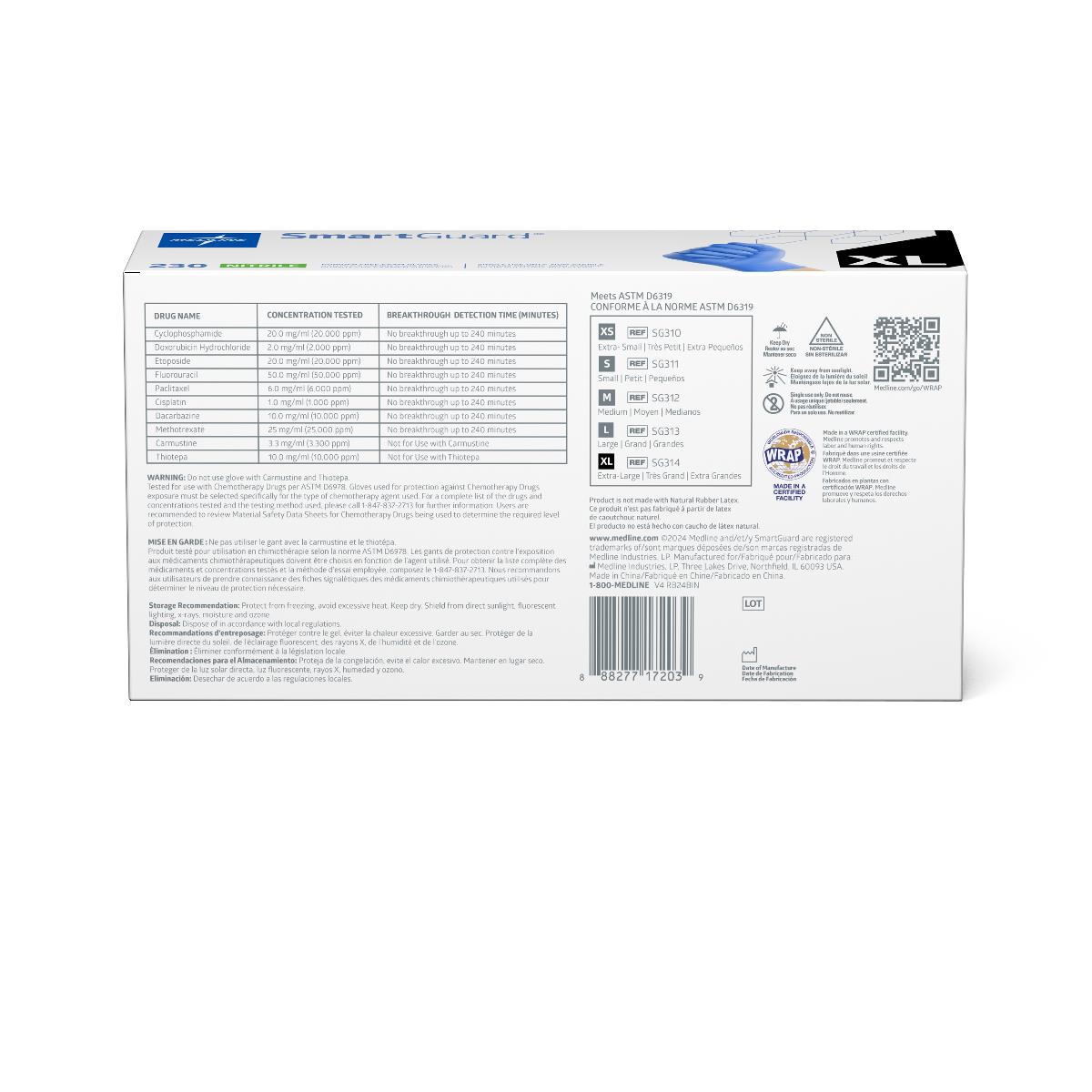 SmartGuard Nitrile Exam Gloves Blue Powder-free