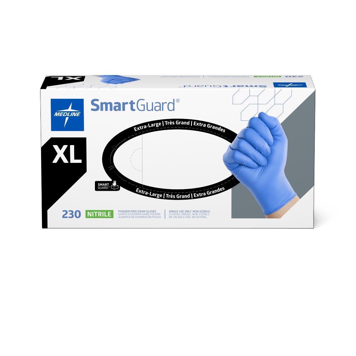 SmartGuard Nitrile Exam Gloves Blue Powder-free