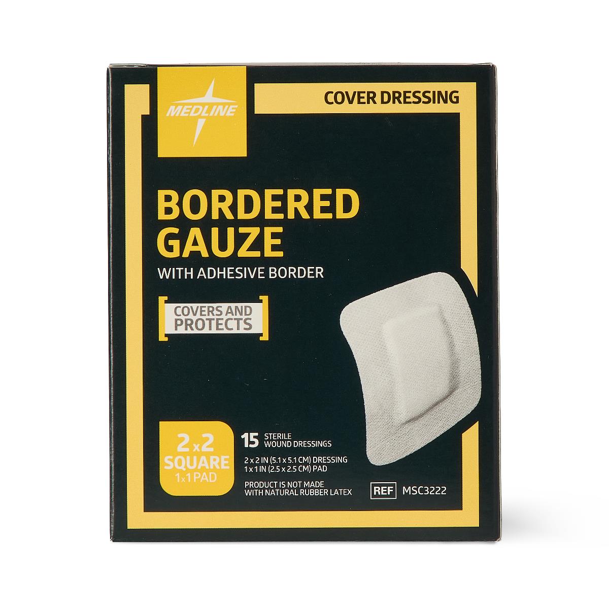 Medline Bordered Gauze Adhesive Island Wound Dressings