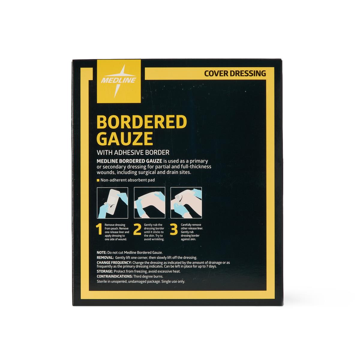 Medline Bordered Gauze Adhesive Island Wound Dressings