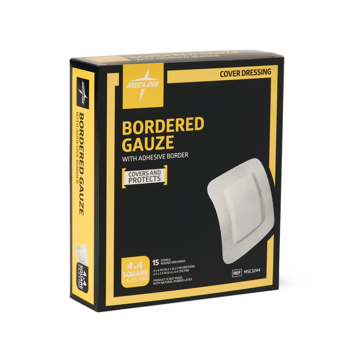 Medline Bordered Gauze Adhesive Island Wound Dressings