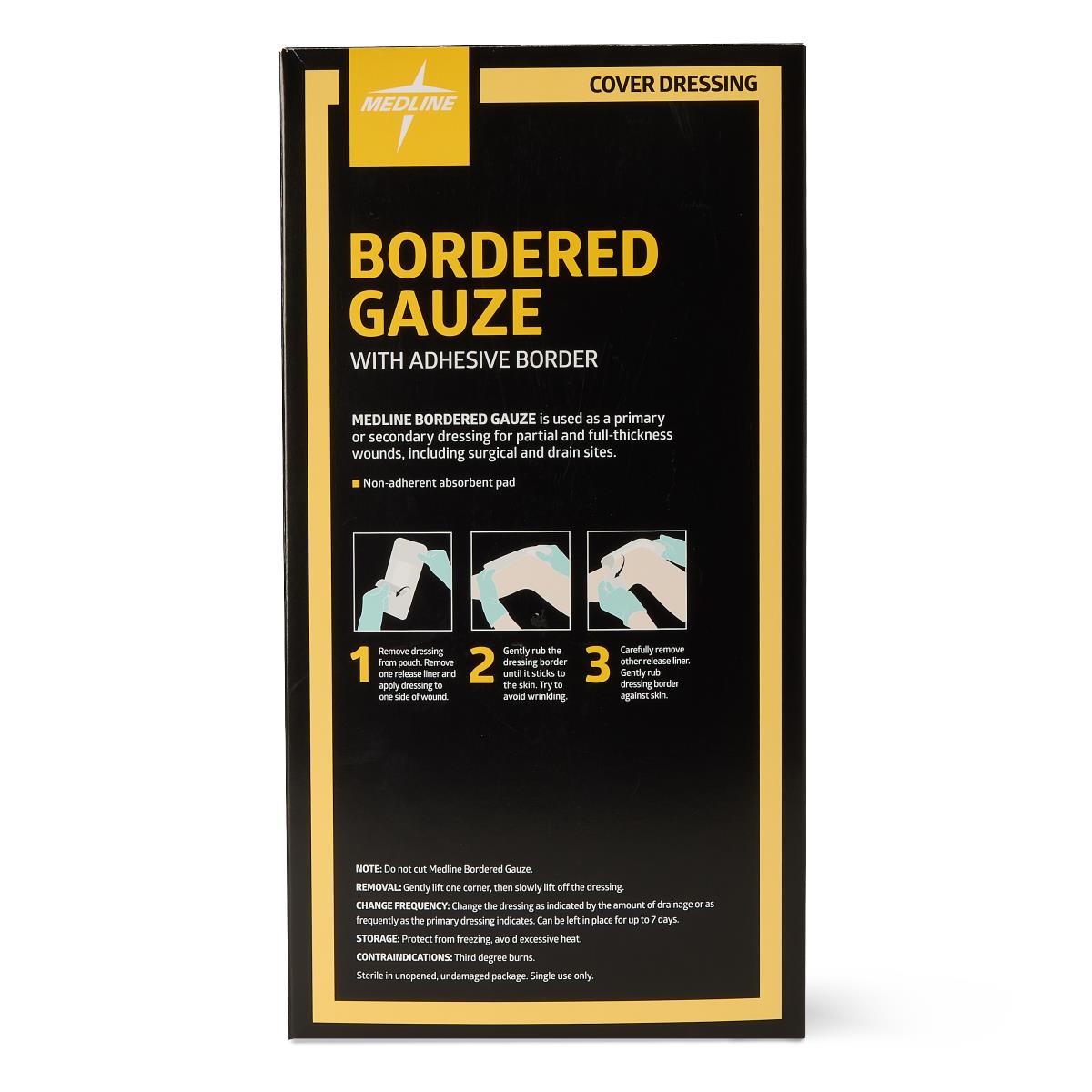 Medline Bordered Gauze Adhesive Island Wound Dressings
