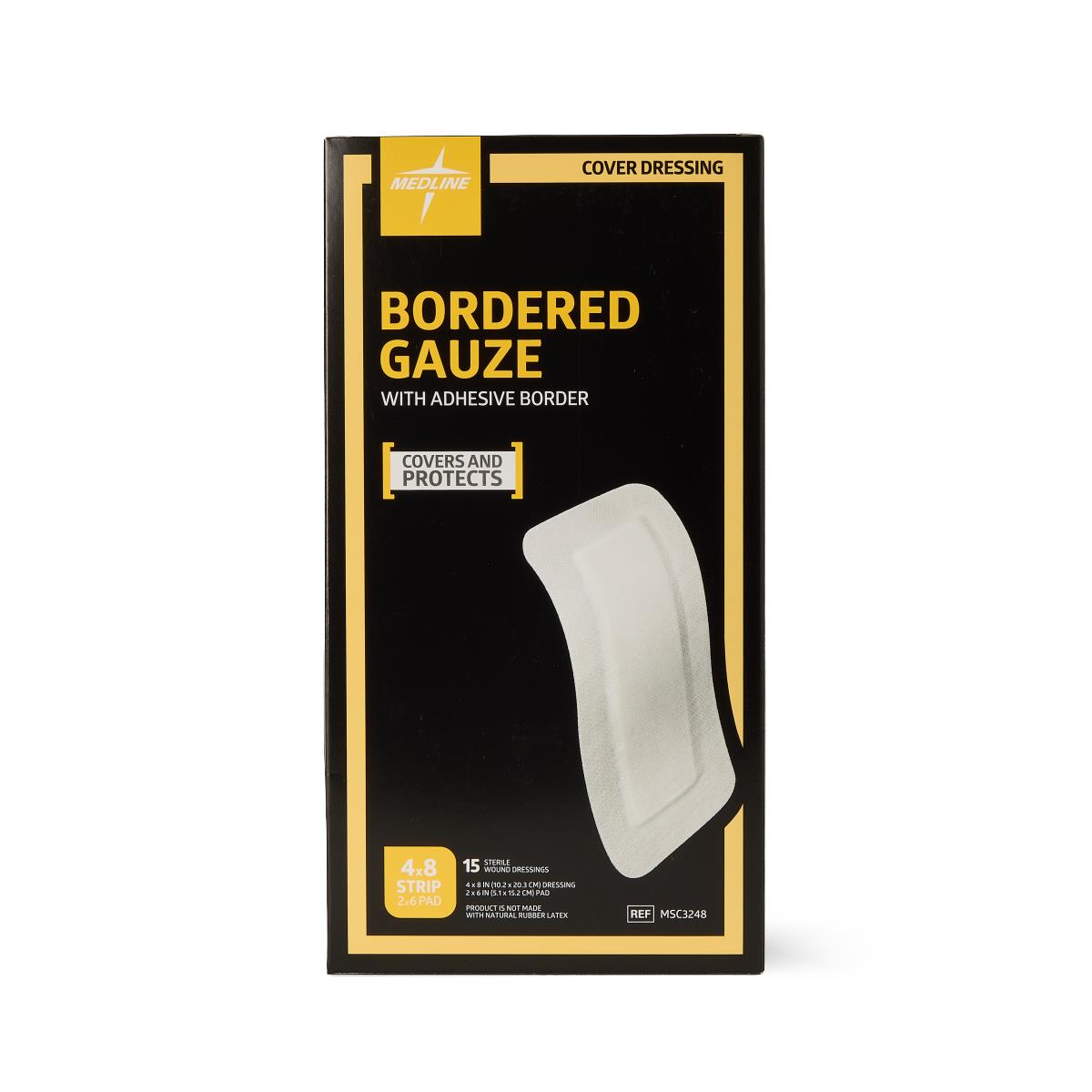 Medline Bordered Gauze Adhesive Island Wound Dressings