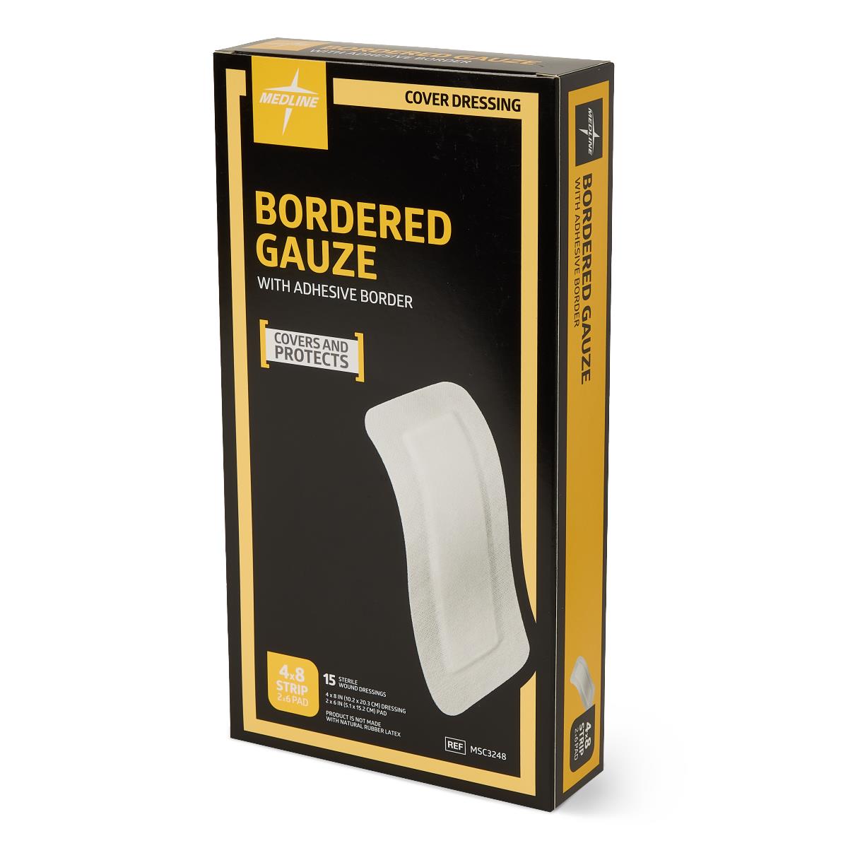 Medline Bordered Gauze Adhesive Island Wound Dressings