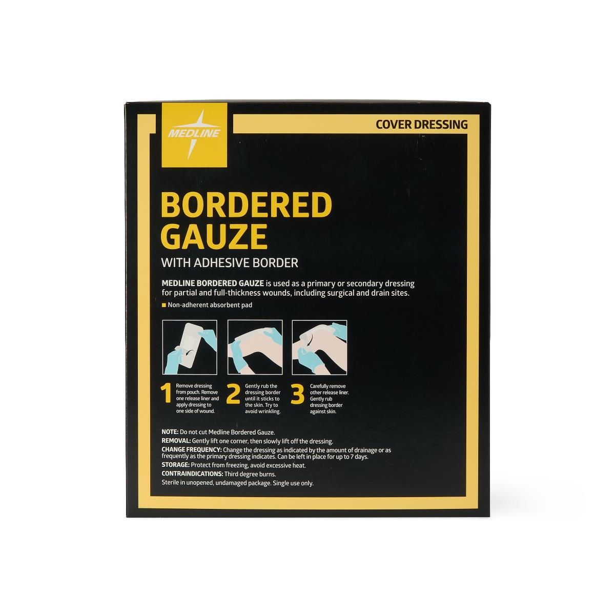 Medline Bordered Gauze Adhesive Island Wound Dressings