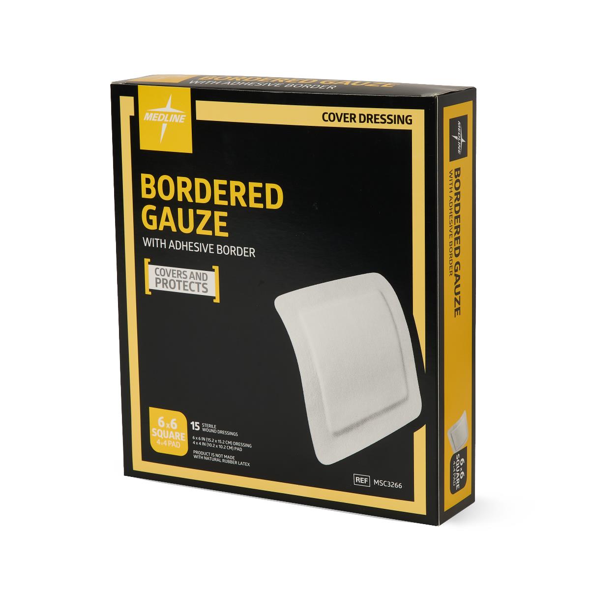 Medline Bordered Gauze Adhesive Island Wound Dressings