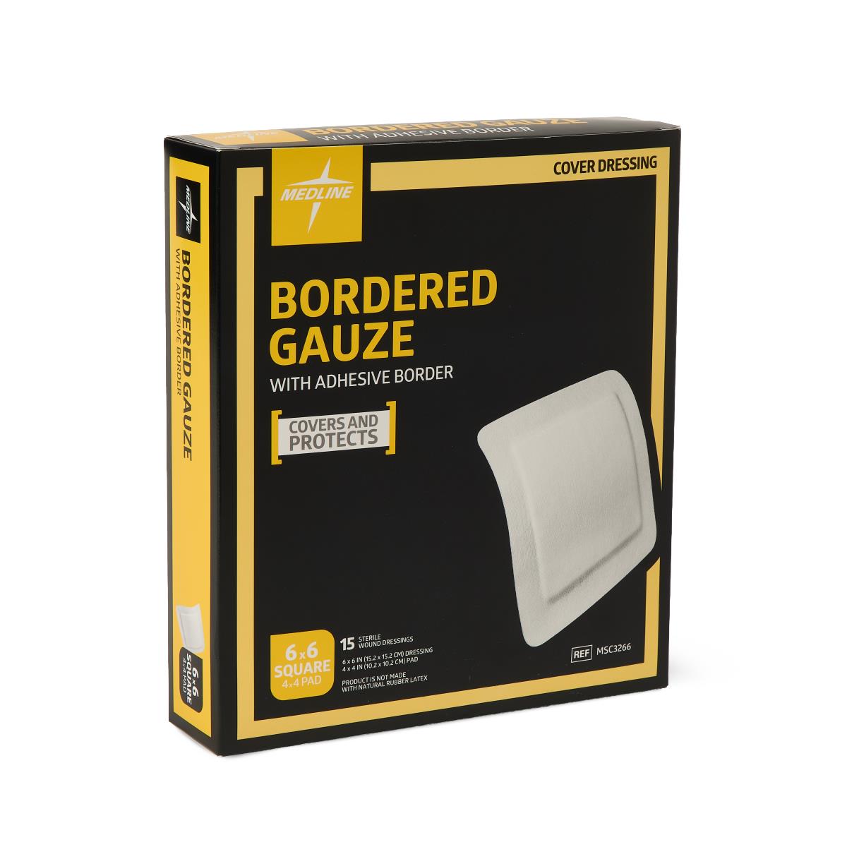 Medline Bordered Gauze Adhesive Island Wound Dressings