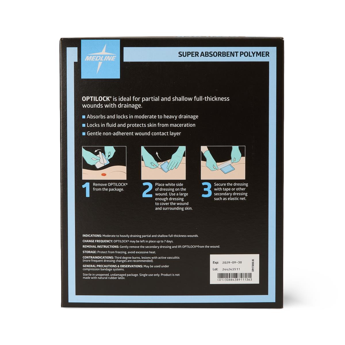 Optilock Non-adhesive Super Absorbent Wound Dressing