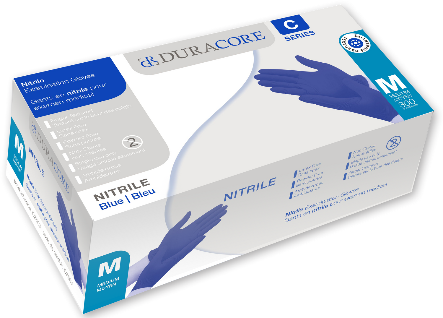 Bx/300 Duracore Cobalt Nitrile Examination Gloves 2.8mil Powder-free Medium (all Sales Final /non Re
** Discontinued **