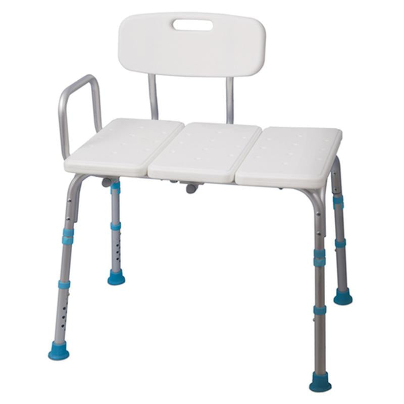 Ea/1 Adjustable Bath And Shower Transfer Bench With Reversible Backrest, Off White