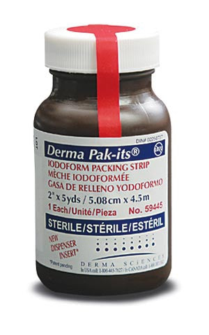 Pak-its Packing Gauze With Insert, Iodoform, 1in X 5yds - BeHope