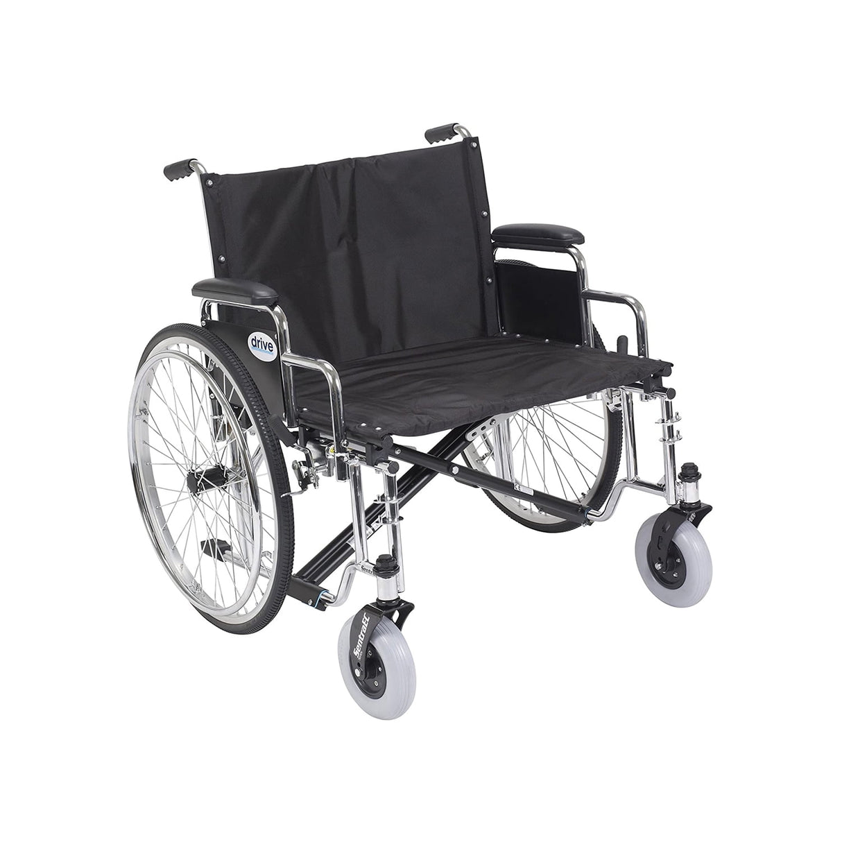 Sentra Ec Heavy Duty Extra Wide Wheelchair, Detachable Desk Arms, Swing Away Footrests, 28" Seat - BeHope