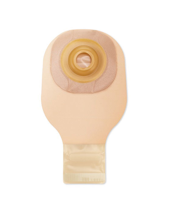 Pochette drainable monobloc Premier Flextendsoft avec barrière convexe, ouverture de stomie prédécoupée beige avec ouverture de visualisation 12" (30 cm) - Boîte de 5