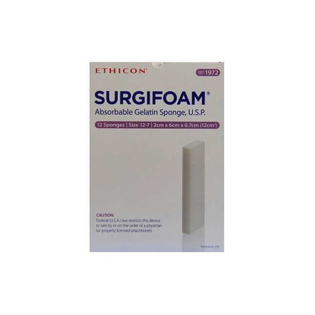 Bx/12 Surgifoam Absorbable Gelatin Sponge 6x2cm