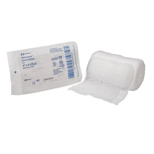Dermacea Fluff Gauze Bandage Roll, 4" X 4yrd, 6ply, Sterile - BeHope