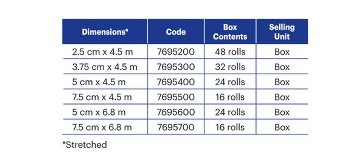 Bx/16 Lightplast Pro Athletic Elastic Adhesive Tape 7.5cm X 4.5m (stretched) - BeHope