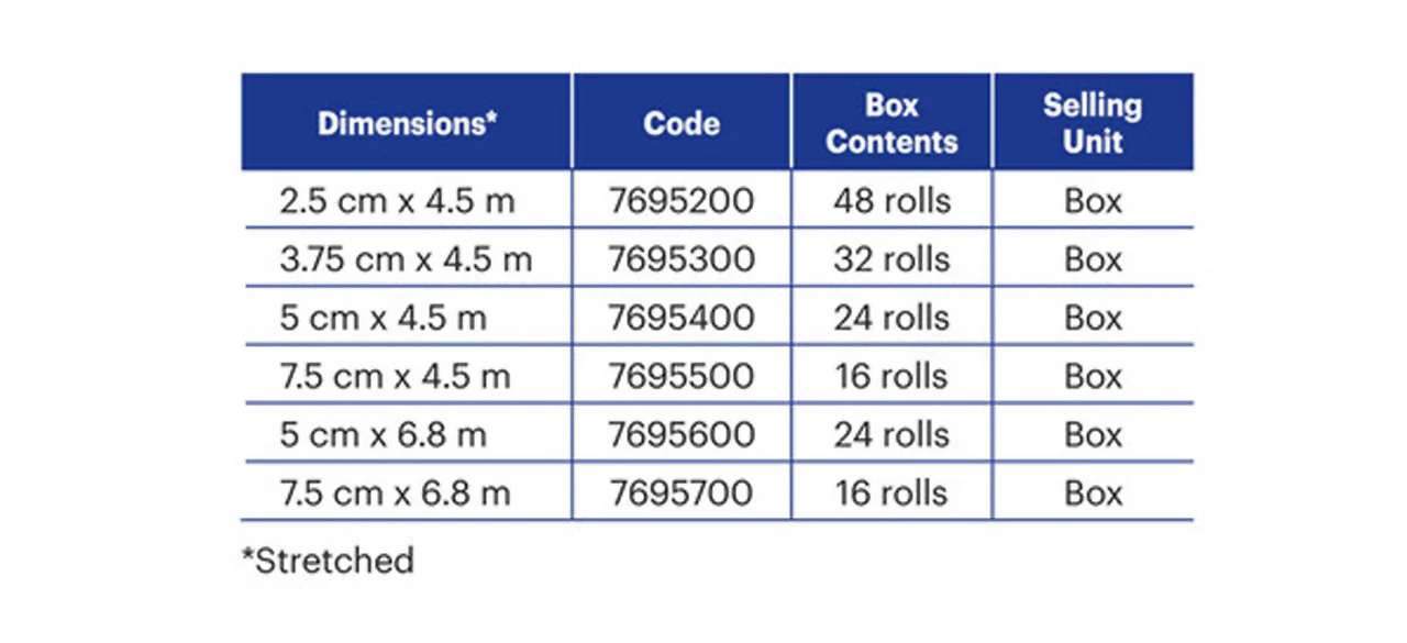 Bx/16 Lightplast Pro Athletic Elastic Adhesive Tape 7.5cm X 4.5m (stretched) - BeHope