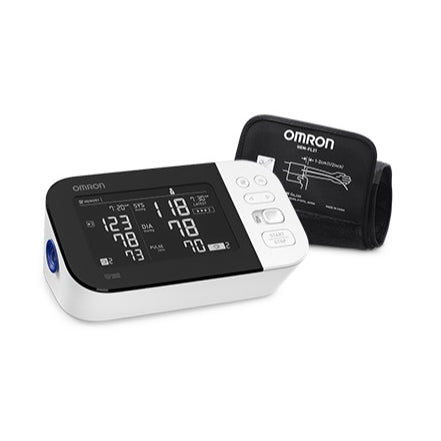 Omron 10 Series Wireless Upper Arm Bp Monitor 9-17" Cuff With 4 Aa Batteries & Ac Adapter Dual Lcd Display - BeHope