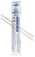 Bx/100Pkg (2/Pkg) Cotton Tip Wood Applicator W/ Measurement Guide, 6In, Sterile