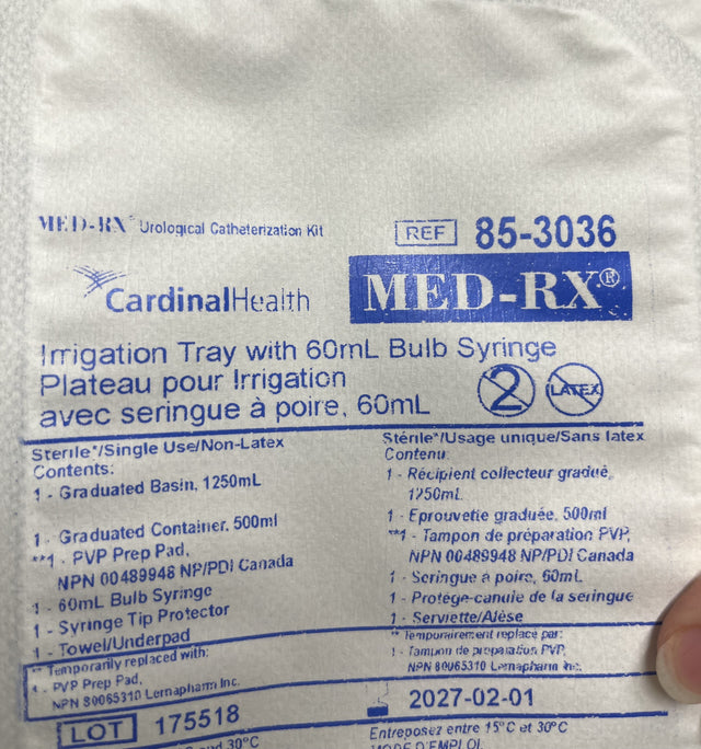 Irrigation Tray With 60ml Bulb Syringe - BeHope