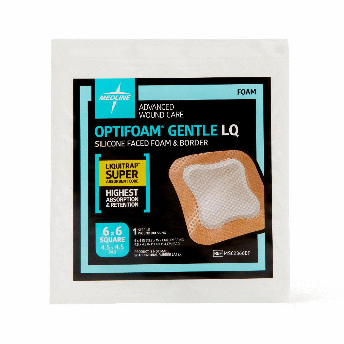 Medline Optifoam Gentle Flex Silicone-Faced Foam Dressing with Border - BeHope