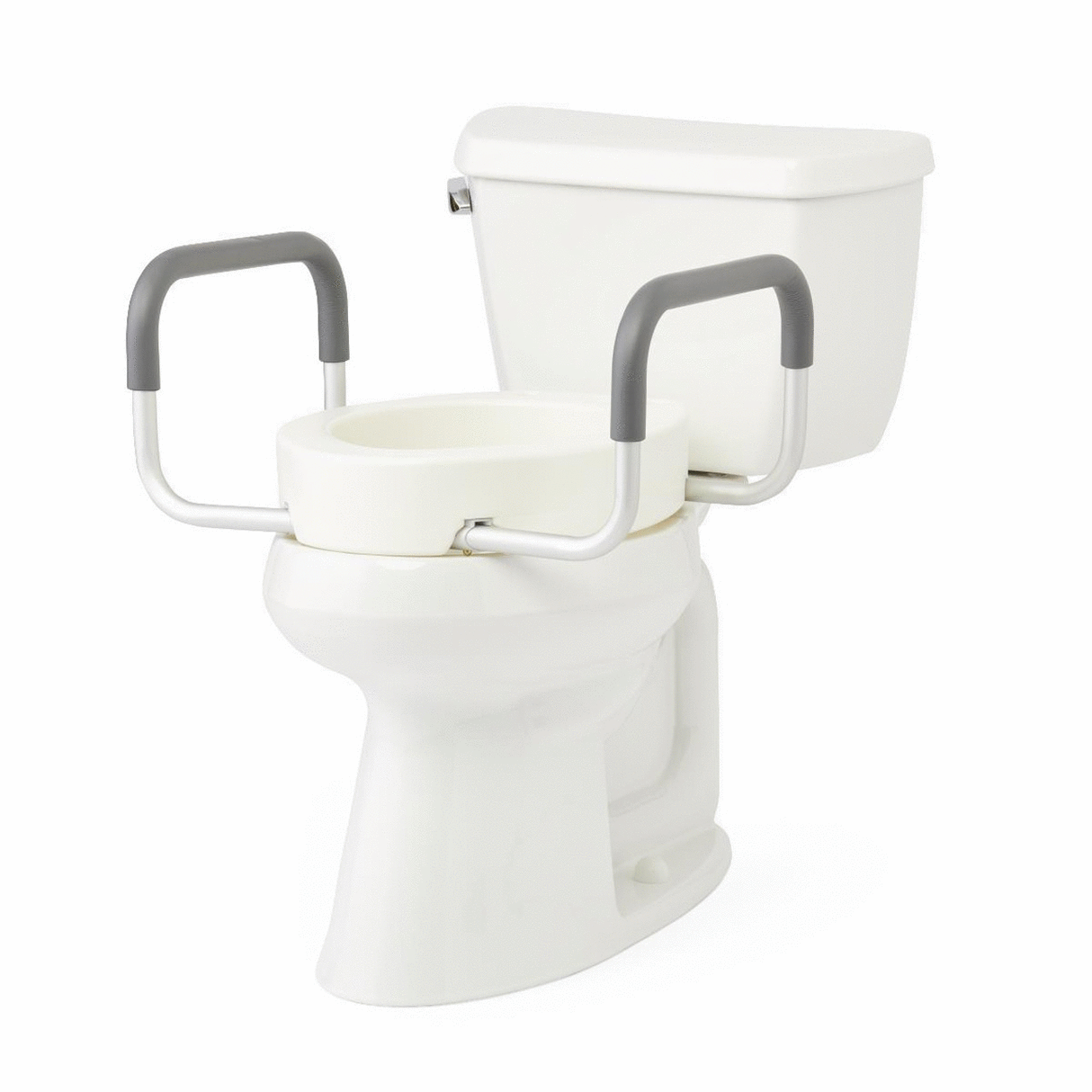 Guardian Raised Toilet Seat 3.5” Height Standard Bowl With Arms 400lbweight Capacity Each - BeHope