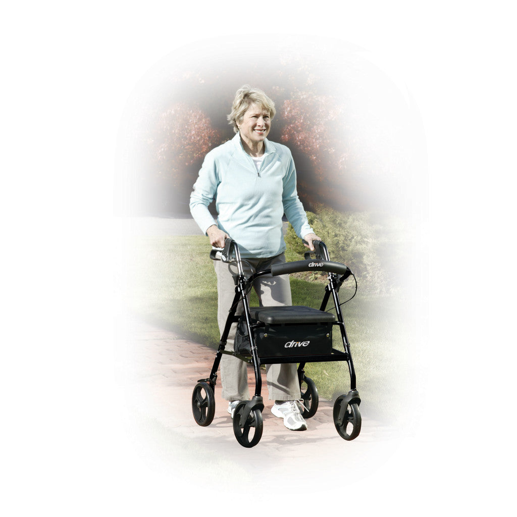 Aluminum Rollator, 6" Casters - BeHope