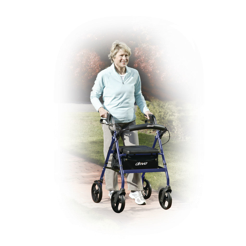 Aluminum Rollator, 6" Casters - BeHope