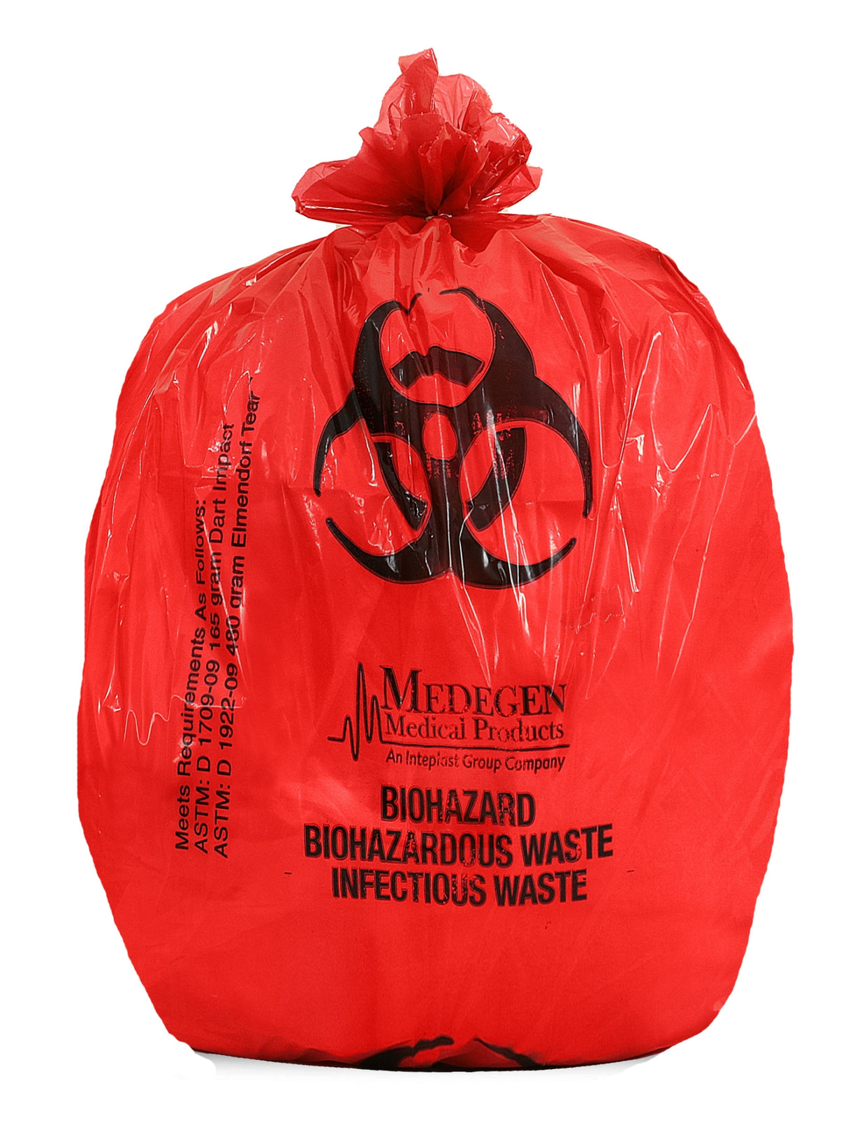 Bio-hazard Red Waste Bag 1.25 Mill 11" X 14.25" Case/200 Each - Behope