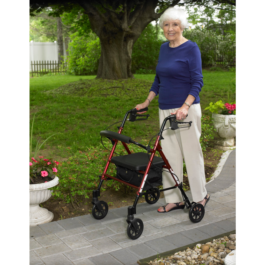 Adjustable Height Rollator, 6" Casters - BeHope