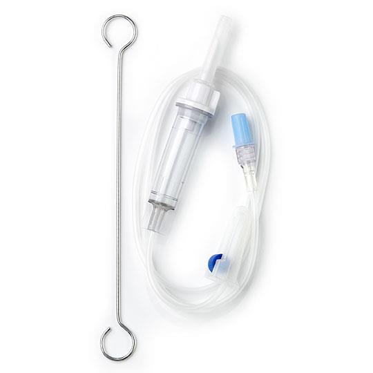 Iv Secondary Medication Set W/clearlink Needleless Access & Male Luer Lock Adapter & Roller Clamp 37" Length 10 Drop Case/48 Each - Behope
