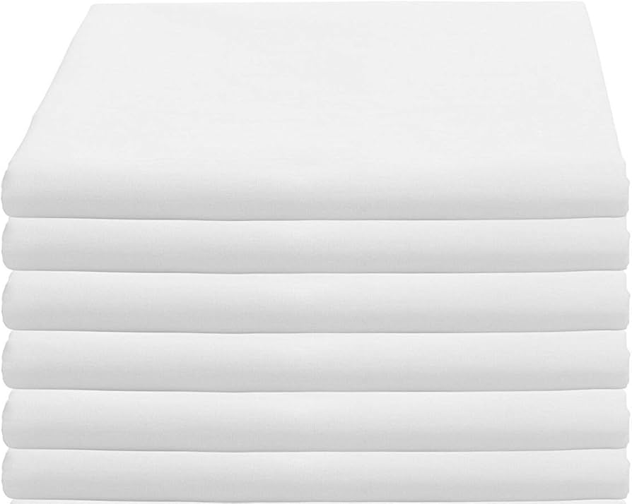 Percale Flat Sheet 66" X 108" 55% Cotton/45% Poly Blend T180 Pkg/12 Each - BeHope