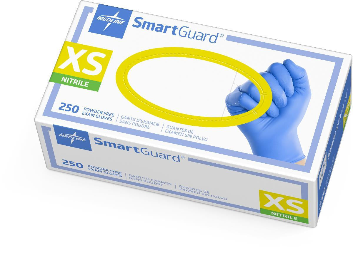 SmartGuard Nitrile Exam Gloves Blue Powder-free