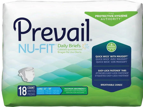 Prevail Nu-fit Brief Large Case/72 Each - Behope