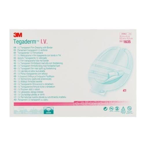 Tegaderm Transparent Dressing Iv Style Frame 8.5cmx10.5cm Box/50 Each - Behope