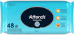 Attends Pre-moistened 8"x12.5" Personal Hygiene Wipes Fragrance Free Soft Pack With Reclosable Plastic Lid 48 Wipe Per Package Case/576 Each - Behope