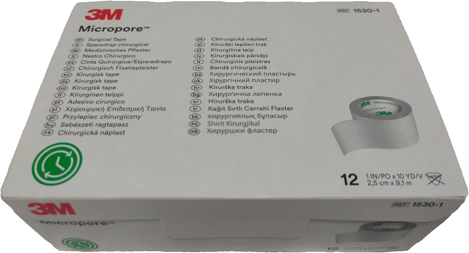 Micropore Paper Tape 1" X 10 Yard White Box/120 Yard - Behope