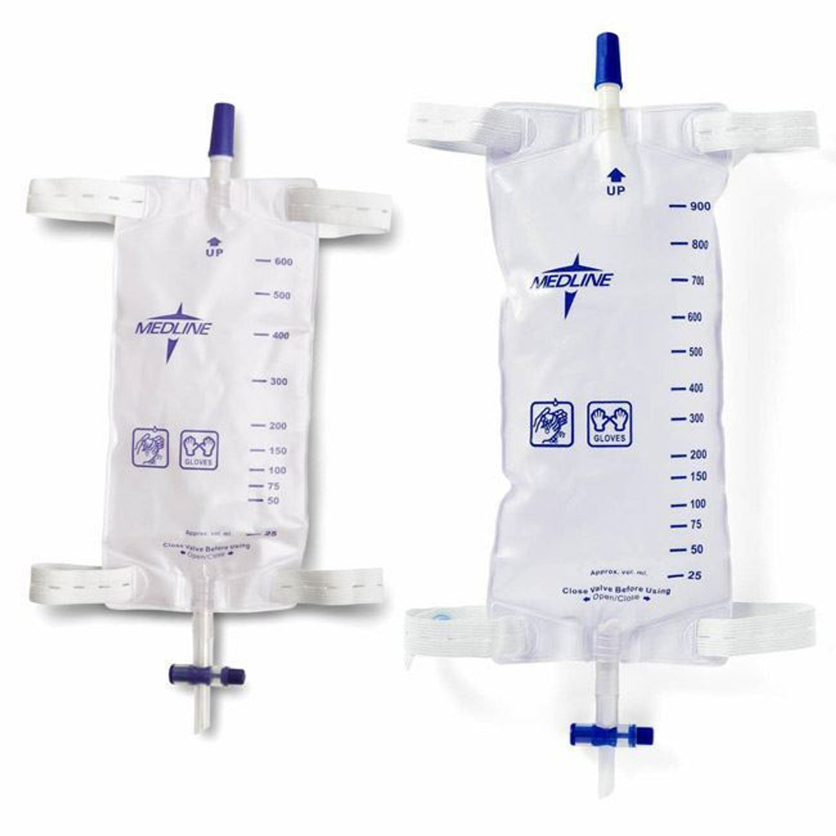 Leg Bag Medium 600ml With Leg Straps And Slide T-tap Drainage Valve Latex-free Case/48 Each - BeHope