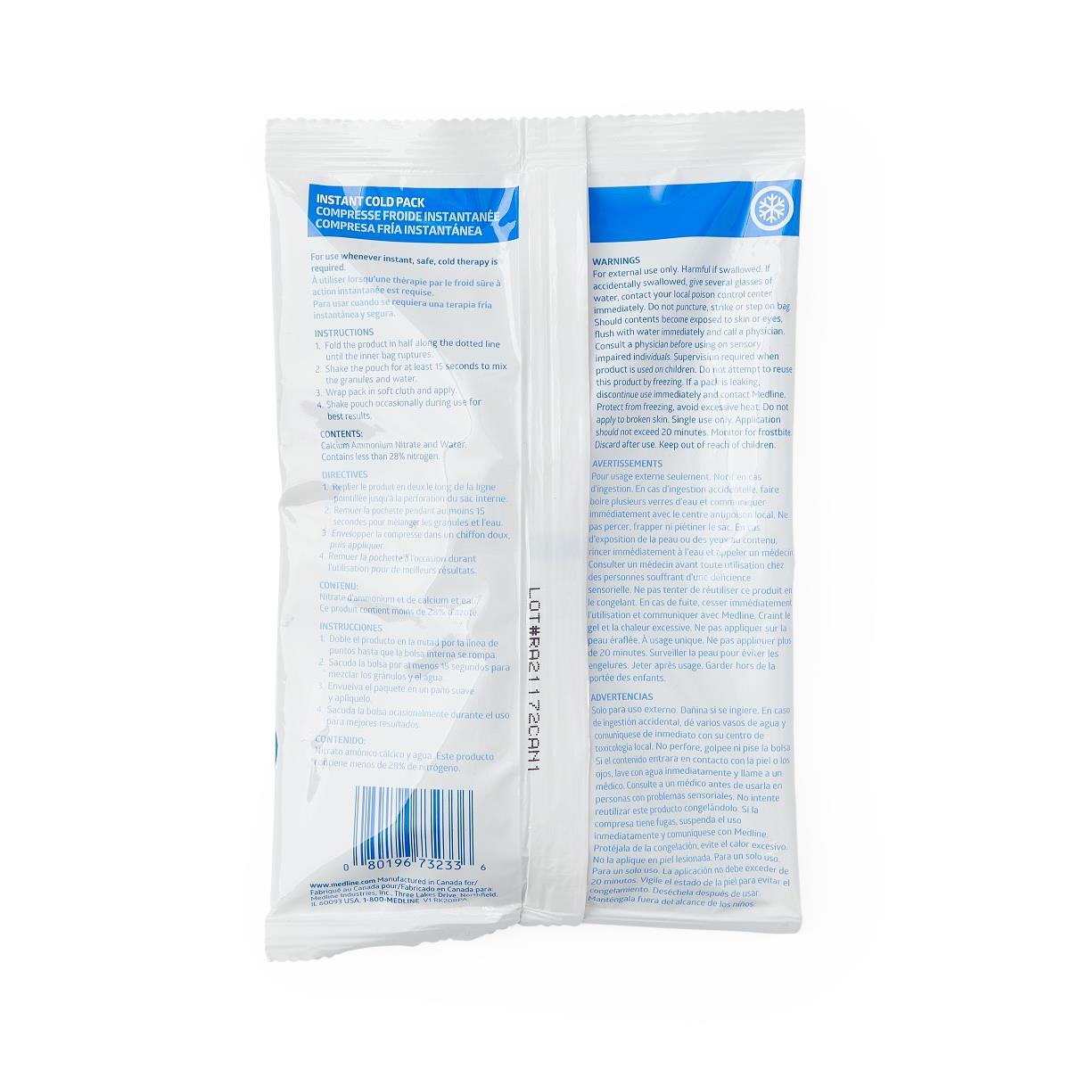 Medline Standard Instant Cold Packs 6" x 9"