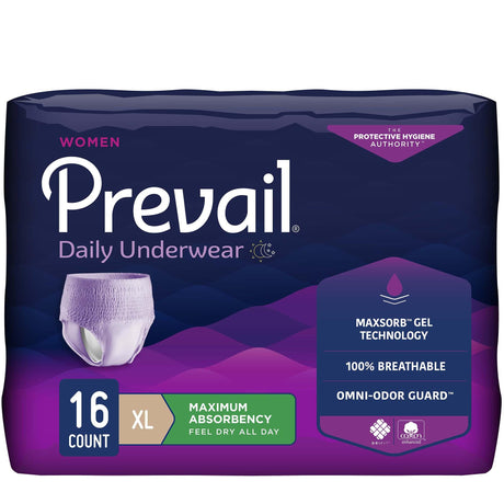 Prevail Protective Underwear For Woman Xl 48"-64" Case/64 Each - Behope