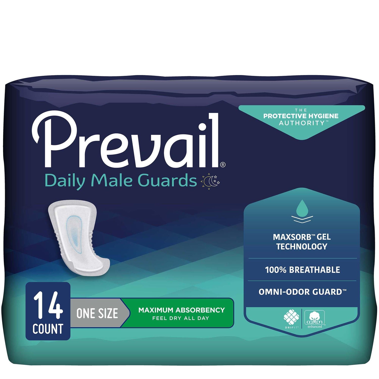 Prevail Male Pad Case/126 Each - Behope