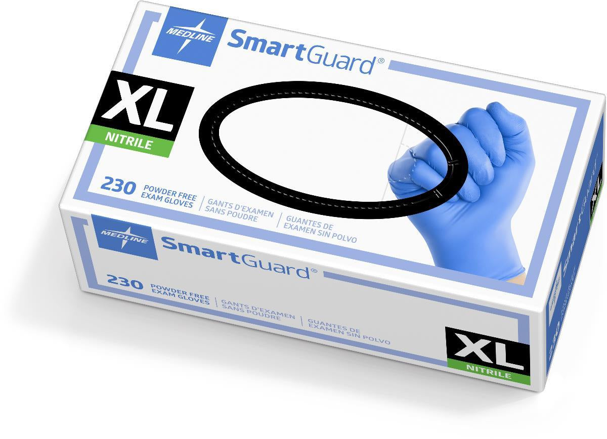SmartGuard Nitrile Exam Gloves Blue Powder-free