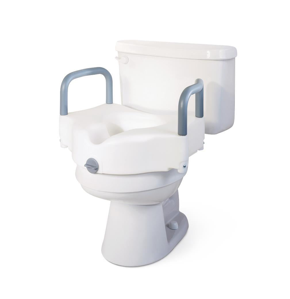 Medline Raised Locking Toilet Seat 5" Raised 400 lb. Capacity