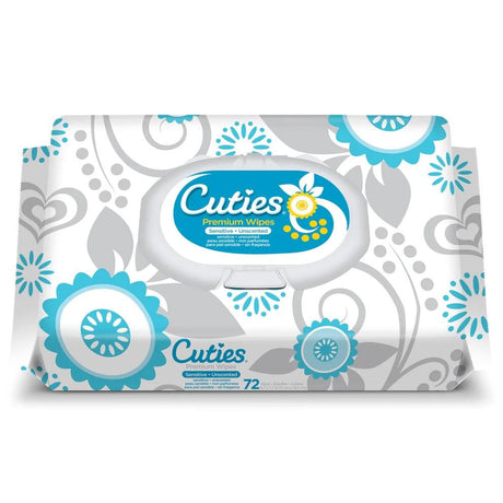 Cuties Baby Wipes Quilted Sensitive Unscented Case/864 Each - Behope