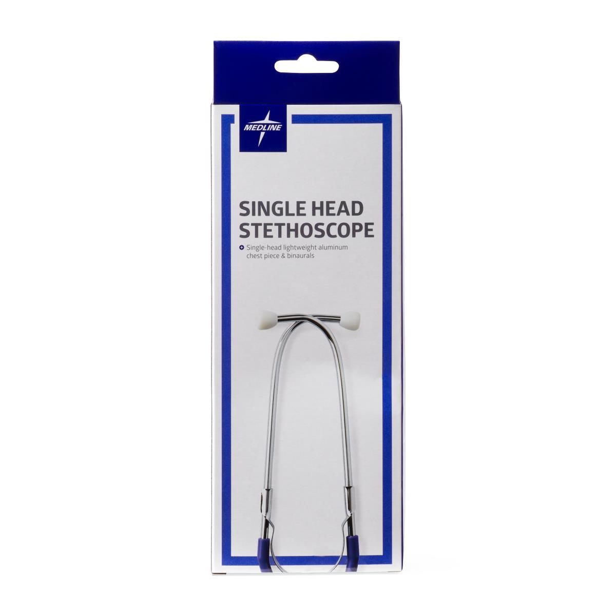 Medline Lightweight Single-Head Stethoscope 22" Tubing