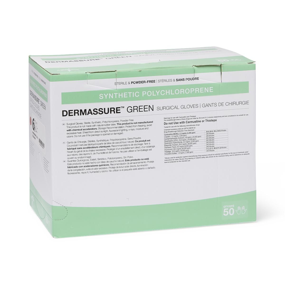 DermAssureTM Sterile Powder-Free Polyisoprene Surgical Glove, Green - BeHope