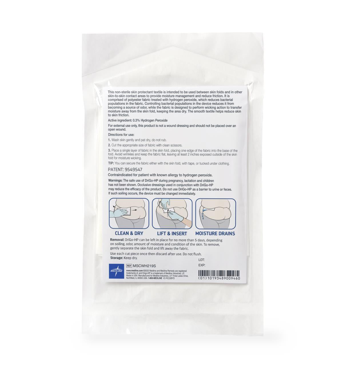 Medline Remedy Specialized DriGo-HP Antibacterial Wicking Sheets