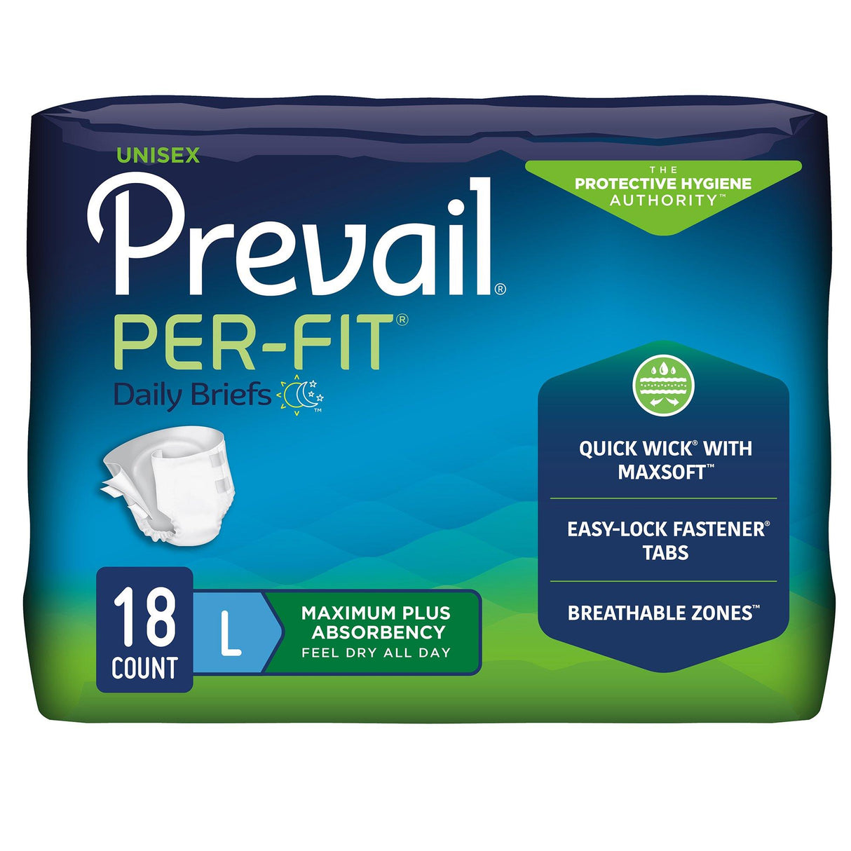 Prevail Per-fit Brief Large Case/72 Each - Behope