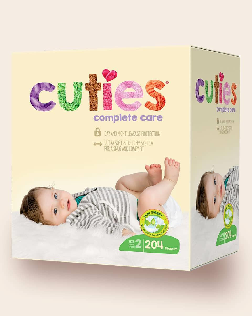 Cuties Baby Diaper 12-18lbs Size 2 Case/168 Each - Behope