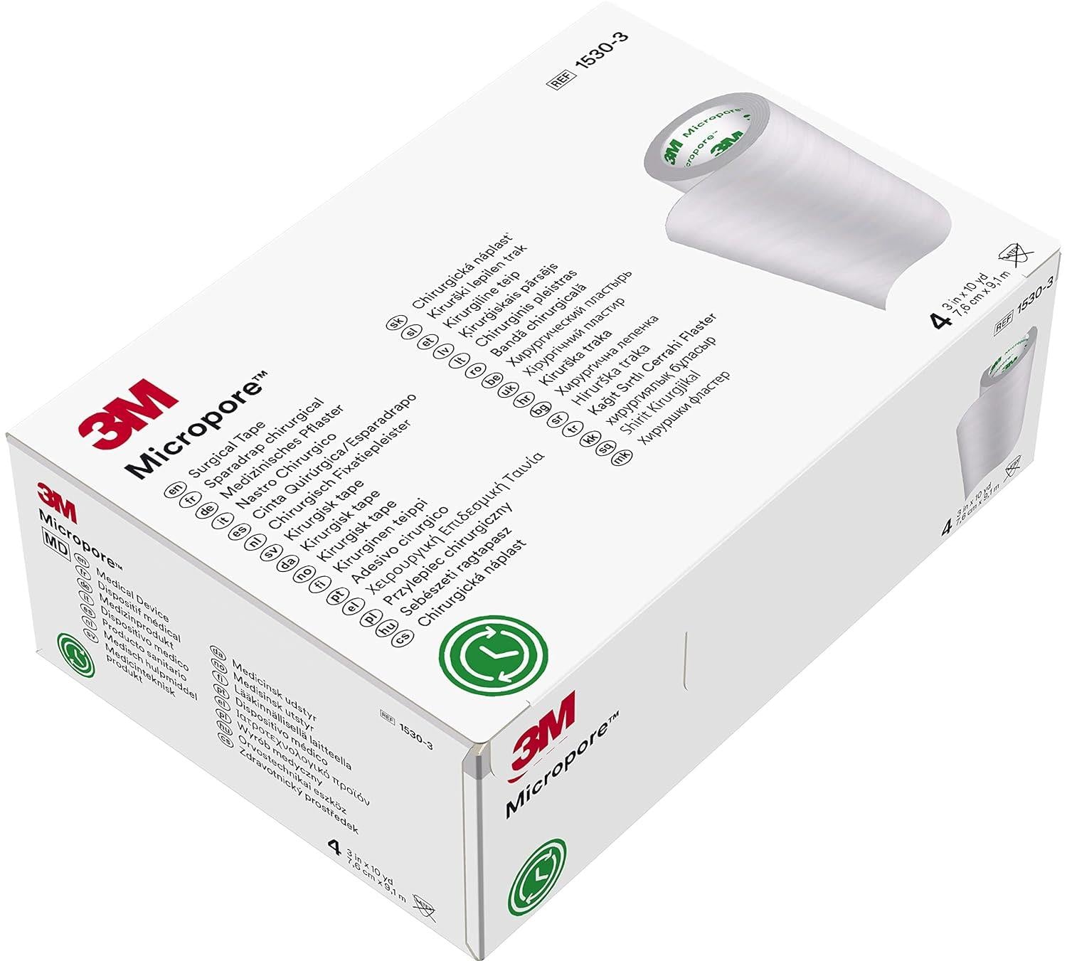 Micropore Paper Tape 3" X 10 Yard White Box/40 Yard - Behope